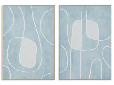 Abstract Painting Frame set 3D model 482