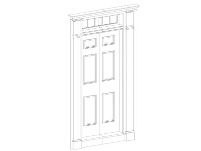 Entrance classic door 3D model buy