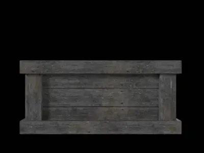 Wooden Box Free low-poly 3D model