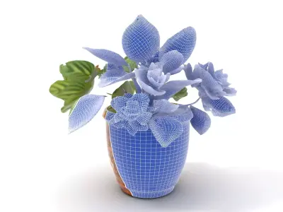 Decorative Potted Plant model pack Low-poly 3D model