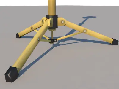 Static Halogen Work Light Low-poly 3D model