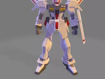 Robot Mecha X-12 Steel Vanguard - Modelo 3D Estilo Anime 3D model