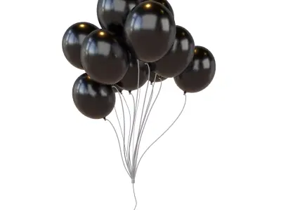 Bunch of Balloons v1 010 Low-poly 3D model