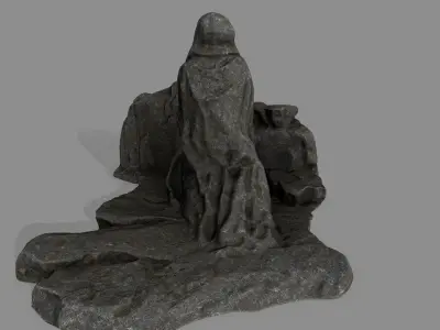 Jesus lord of rings statue Low-poly 3D model