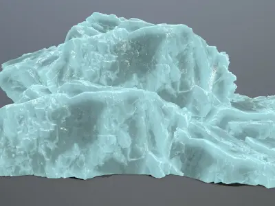 Ice Mountain Low-poly 3D model