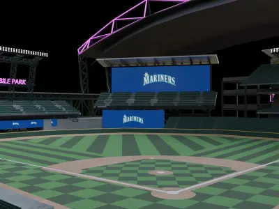Seattle mariners T MOBILE PARK baseball stadium 3D model