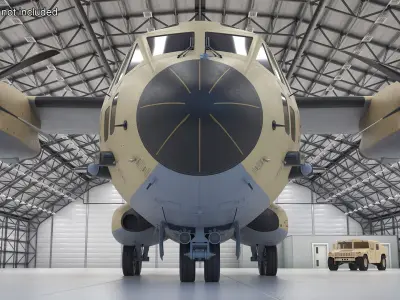  Alenia C-27J Spartan Morocco Rigged for Cinema 4D 