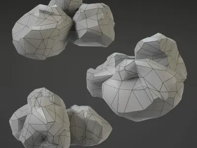 Stone Middle Low-poly 3D model