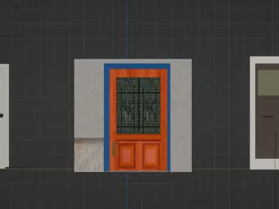 doors Low-poly 3D model purchase
