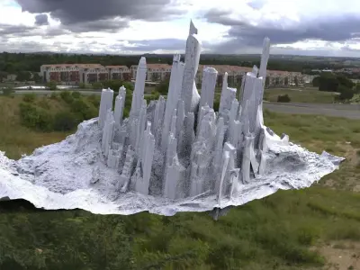 Manhattan in ruins partial 3D model