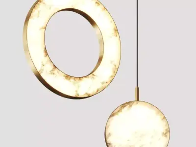 Marc Wood Rosa Ring Cluster Pendant Lamp 3D model