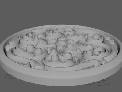 rosette circular ornament 3D model