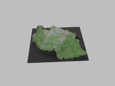 Tanzania Map Country Low-poly 3D model