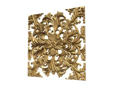 Classic decor set  ornament wall mural 52 3D print model purchase