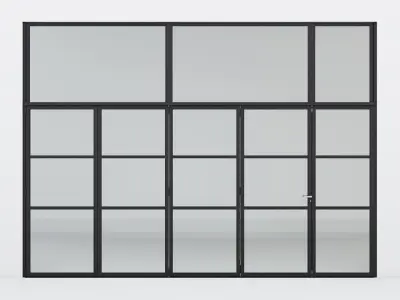 Aluminium door 11 3D model