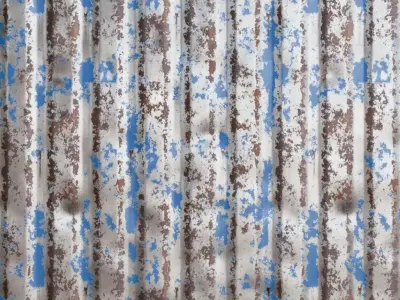 Extreme Rusty Corrugated Metal PBR Seamless Texture