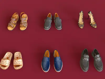 Ultimate Shoe Pack 72 Footwear Assets Low-poly 3D model