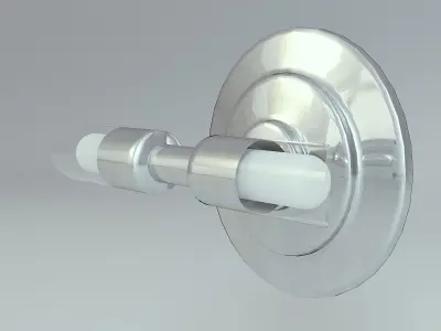 Wall Lamp Single Silver 4 3D model
