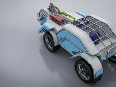 Blaze Bot Low-poly 3D model