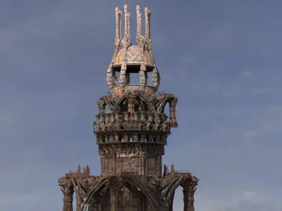  Basra mountain central domes 3D model