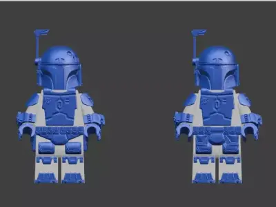 Boba Fett ESB ROTJ SE Brick Armor 3D Print Model 3D print model