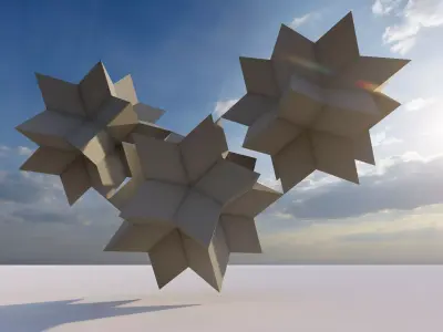 Quasicrystal Math Object -Gyroid Voronoi 3D print model