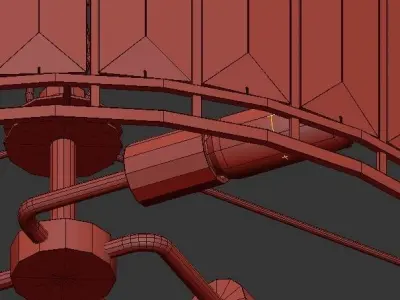 Modern Glass Chandelier 3D model purchase