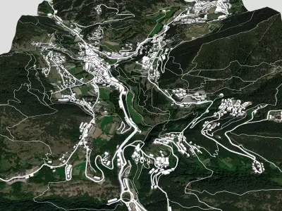 Cityscape La Masana  Andorra 3D model