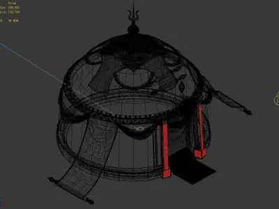 Camping-yurt-tent 05 3D model