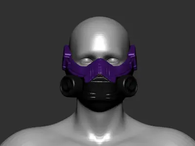 Gas mask helmet 3d model scifi sculpt 3D model purchase