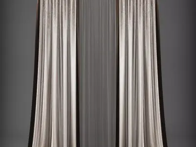 Curtain 3D model 282 Low-poly 3D model