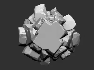3D Mountain rock Zbrush sculpt 3D model