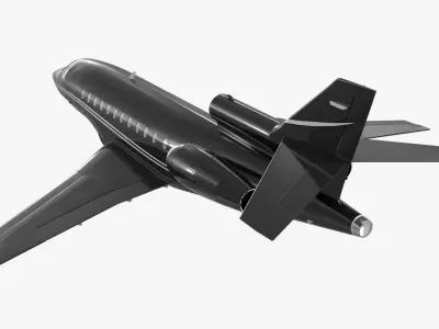  Business Jet Plane Black No Chassis 