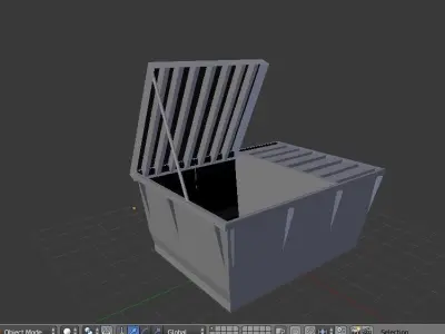 Street Dustbin Free low-poly 3D model