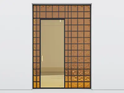 Aluminium door 339 3D model
