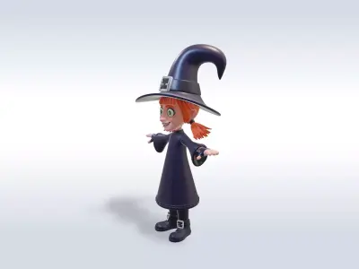 Cheerful Pumpkin Boy Halloween Character 3D model order