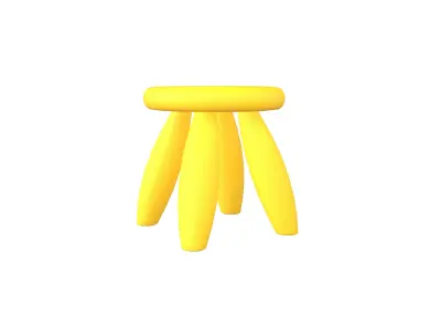 Children Chair V1 001 Low-poly 3D model