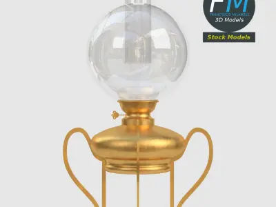 Oil lamp 3D model