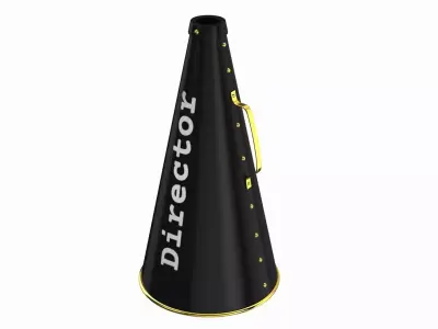 Old Movie Director Megaphone 3D model