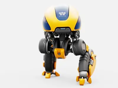 MILITARY BOT M-3000  RIGGED 3D model
