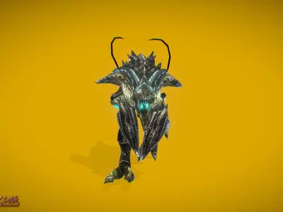 Aliens Mantis Low-poly 3D model