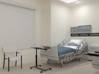  Medical Twin Bed Ward Beige 