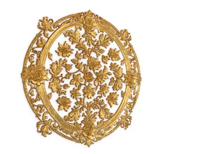 Classic oval carved decor ornament 18 3D print model purchase