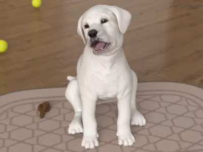  Labrador Retriever Puppy Pooped on the Mat 