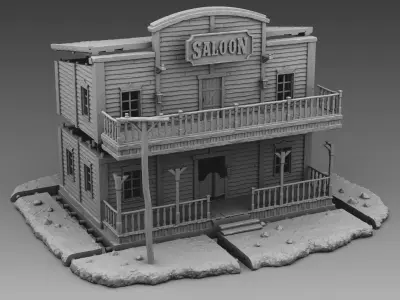 Big saloon 3D print model