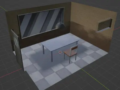 Interrogation Room Low-poly 3D model