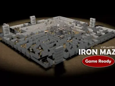 Iron Maze Low-poly 3D model