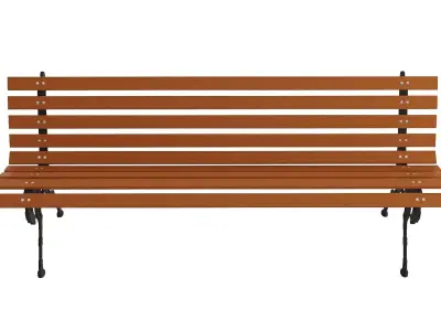 Classic Garden Bench for Outdoor and Urban Scenes 3D model