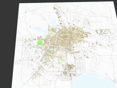 HeFei City urban planning maquett building 3D Topography 3D model