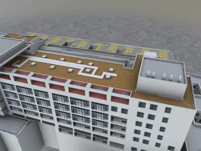 Nice Centre Hospitaler Low-poly 3D model